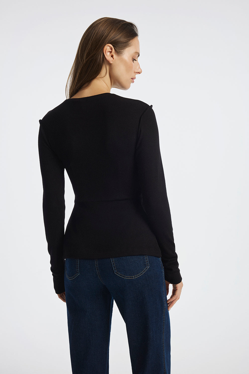 Uzun Kollu Düğmeli Üst