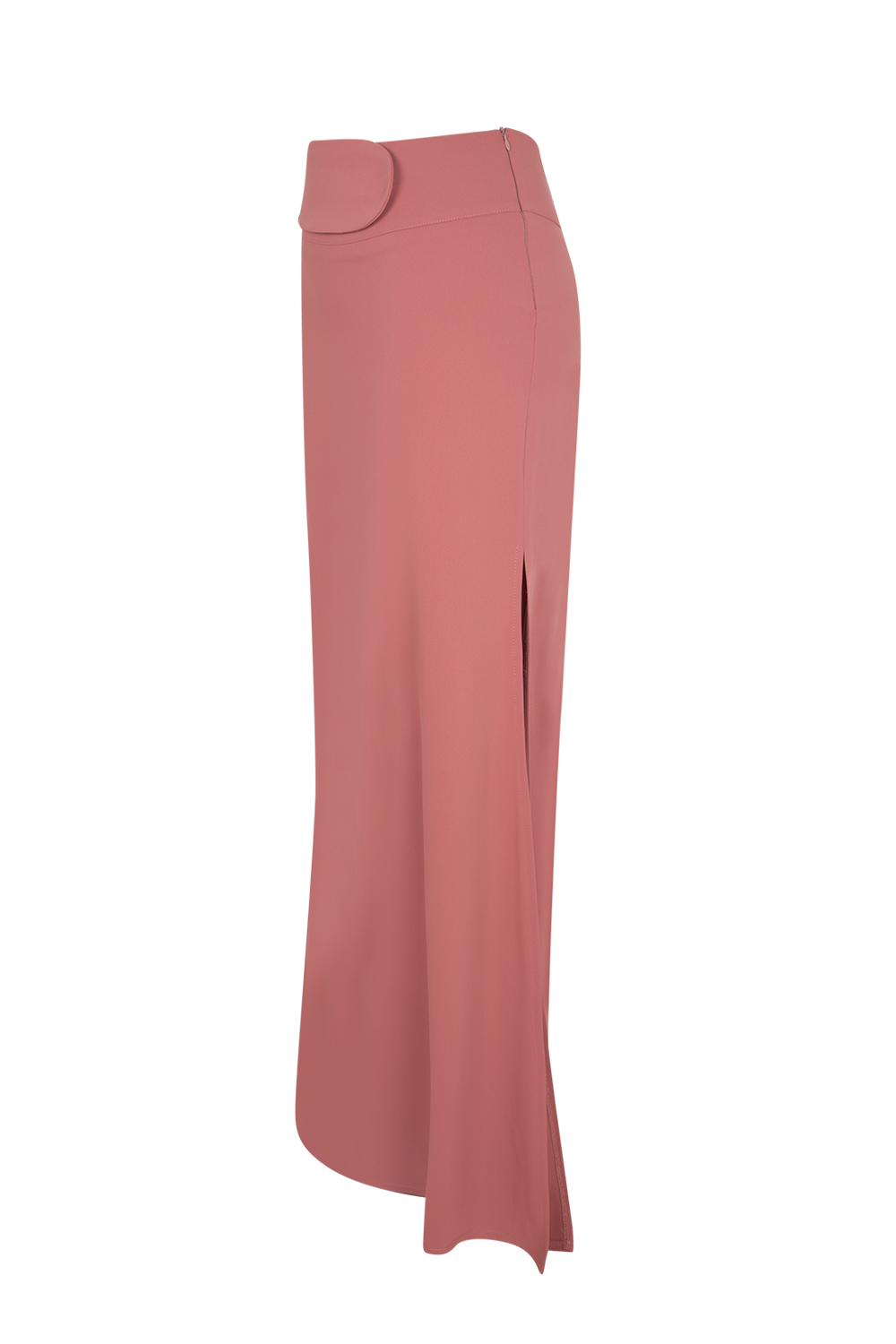 Maxi Skirt with Sculpted Belt Panel