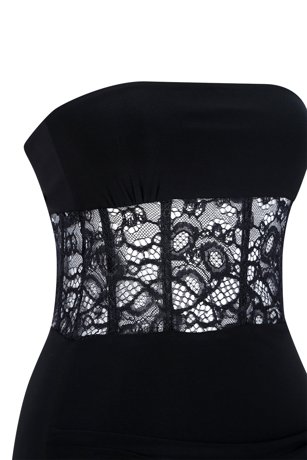 Dantel Korse Detaylı Mini Elbise