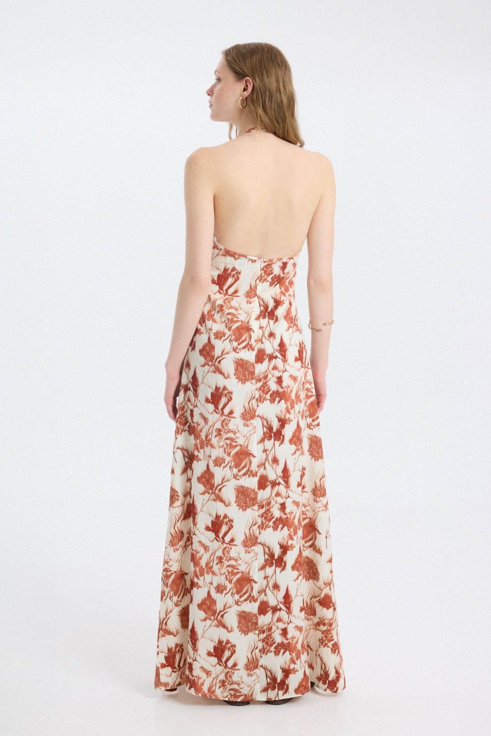 Desenli Maxi Elbise