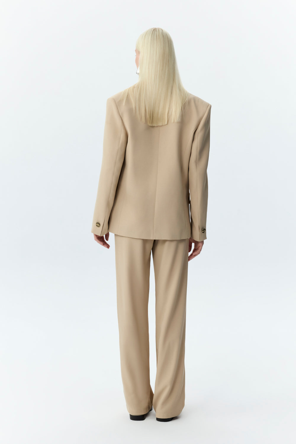 Straight Leg Trousers with Lace Insets