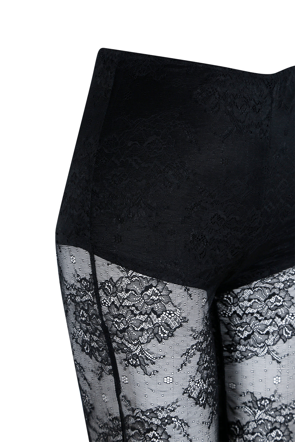 Sheer Lace Flare Trousers