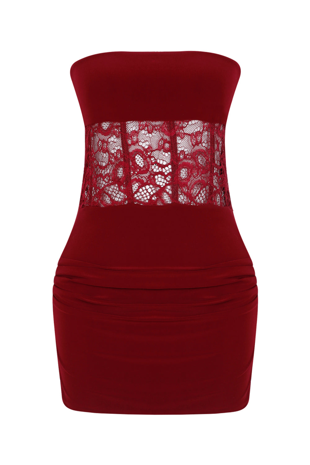 Strapless Lace Mini Dress